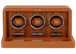 Nate Watch Winder - Brown Quilted Microfiber Leather