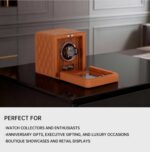Nate Watch Winder - Brown Quilted Microfiber Leather - Image 2