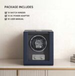 Nate Single Watch Winder - Microfiber Leather (Deep Blue) - Image 6